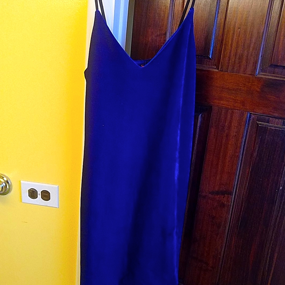 Blue Velvet Dress